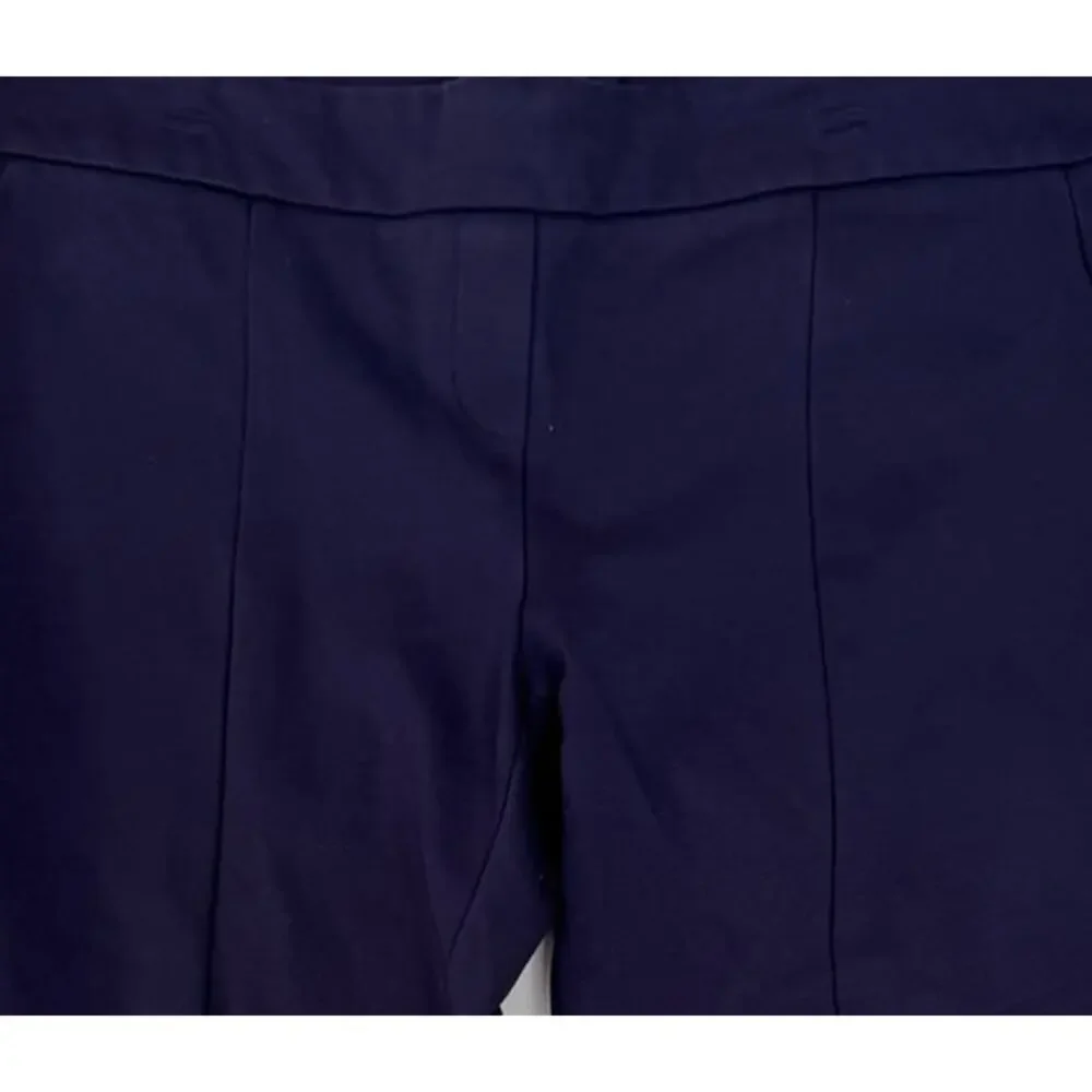 Hilary Radley Navy Blue Womens Pull On Ponte Pants XL Rayon Nylon Spandex